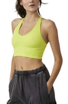 Free People Fp Movement Free Throw Crop Tank In Highlighter