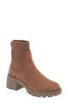 Steve Madden Hayle Platform Chelsea Boot In Taupe Suede