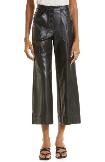 Cinq À Sept Cinq A Sept Benji Faux Leather Cropped Pants In Black