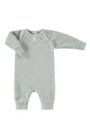 Paigelauren Babies' Organic Cotton Blend Fleece Romper In Gray