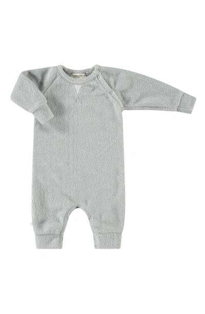 Paigelauren Babies' Organic Cotton Blend Fleece Romper In Gray