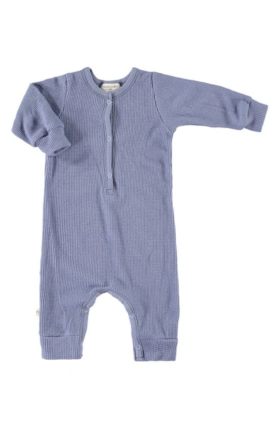 Paigelauren Babies' Thermal Romper In Blue