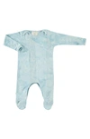 Paigelauren Boys' Variegated Rib Footie - Baby In Marble Teal