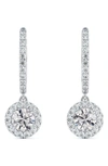 DE BEERS FOREVERMARK CENTER OF MY UNIVERSE® FLORAL HALO DIAMOND DROP EARRINGS