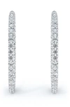 De Beers Forevermark Inside Outside Diamond Hoop Earrings In 18k White Gold