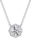 DE BEERS FOREVERMARK CENTER OF MY UNIVERSE® FLORAL HALO DIAMOND PENDANT NECKLACE