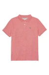 Vineyard Vines Kids' Edgartown Piqué Performance Polo In Lobster Reef