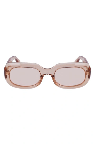 Longchamp Medallion 52mm Rectangular Sunglasses In Rose