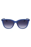 Longchamp Le Pliage 56mm Gradient Tea Cup Sunglasses In Blue