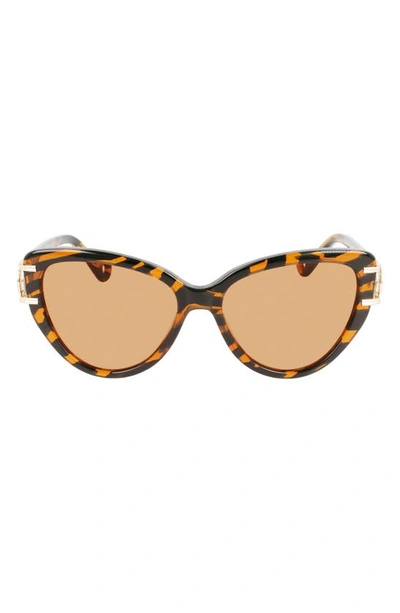 Lanvin Mother & Child 56mm Gradient Cat Eye Sunglasses In Tiger