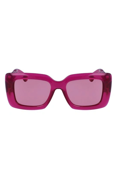 Lanvin Babe 52mm Square Sunglasses In Fuchsia