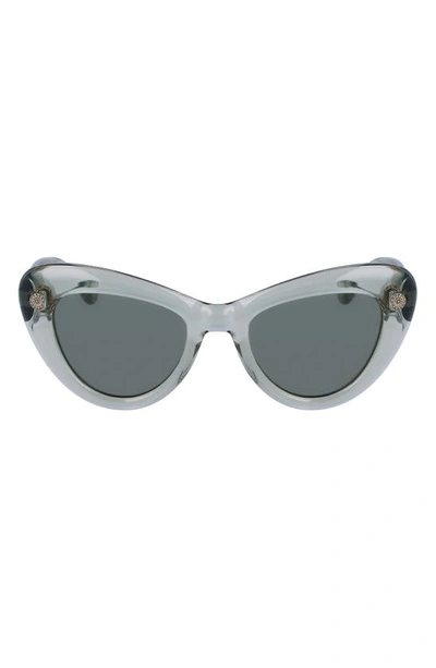 Lanvin Daisy 50mm Cat Eye Sunglasses In Sage