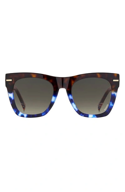 Missoni 51mm Gradient Square Sunglasses In Brown/ Blue