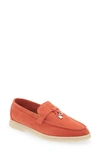 Loro Piana Summer Charms Loafer In L03y Red Fish