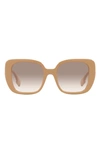 Burberry 52mm Gradient Square Sunglasses In Beige