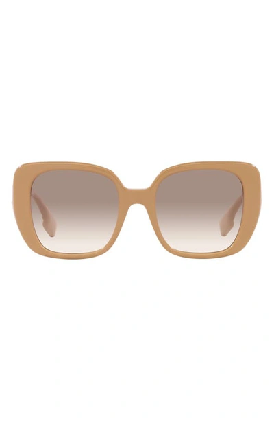 Burberry 52mm Gradient Square Sunglasses In Beige