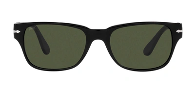 Persol Po 3288s 95/31 Rectangle Sunglasses In Green