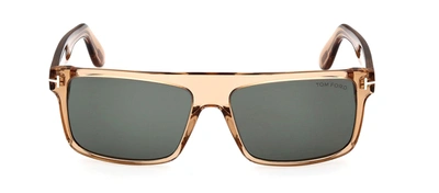 Tom Ford Philippe Ft0999 45n Flattop Sunglasses In Green