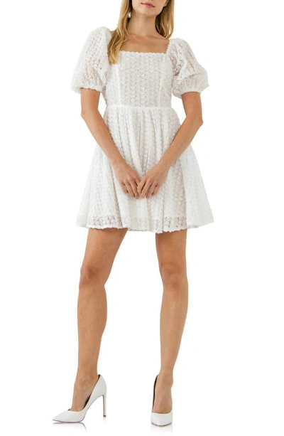 Endless Rose Floral Cutout Minidress In White