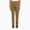 INCOTEX RED X FACETASM INCOTEX RED X FACETASM | BROWN-CAMEL CHECKED TROUSERS,AW22FTP007FX005CO/L_INCOT-510WTC_310-33