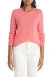 Nordstrom Cashmere Crewneck Sweater In Pink Paradise Heather