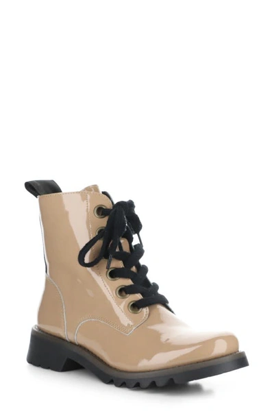 Fly London Ragi Combat Boot In 031 Cappuccino Atlantis