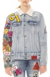 CULT OF INDIVIDUALITY TYPE III STRETCH COTTON BLEND DENIM TRUCKER JACKET