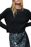 Allsaints Wick Wool Blend Crop Sweater In Pine Green