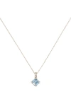 Kate Spade Mini Pendant Necklace In Light Sapphire