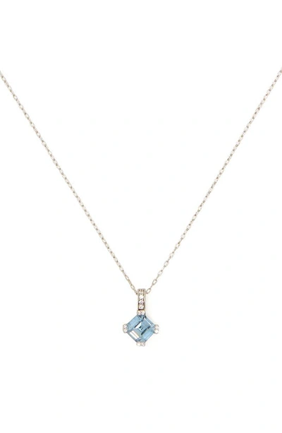 Kate Spade Mini Pendant Necklace In Light Sapphire