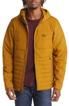 Outdoor Research Shadow Quilted Hooded Jacket In Tapenade