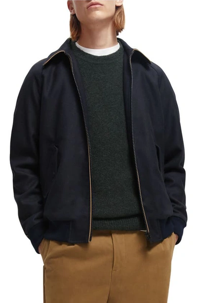 Scotch & Soda Lightweight Piped Bomber In 0002-night