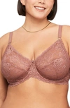 Montelle Intimates Montelle Intimate Muse Full Cup Lace Bra In Pecan