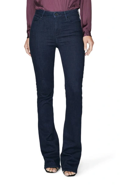 Paige Laurel Canyon High Rise Bootcut Jeans In Black Willow In Blue
