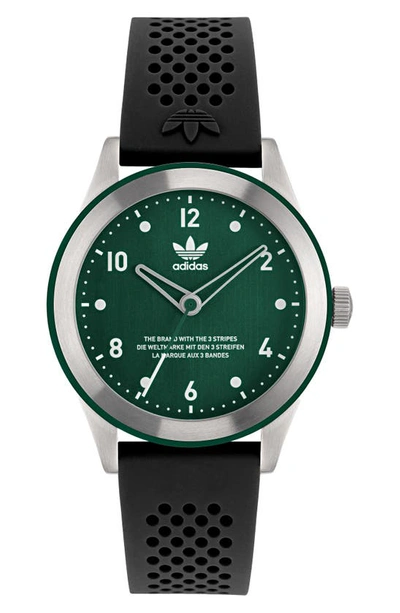 Adidas Originals Men's Stainless Steel & Silicone Strap Watch In Black Green
