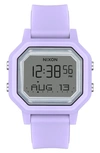 Nixon Siren Digital Recycled Plastic Strap Watch, 36mm In Lavender Positive