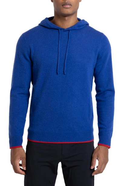 Redvanly Quincy Cashmere Hoodie In Classic Blue