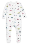 1212 Babies' The Organic Fitted Organic Cotton One-piece Pajamas In Construction Crew