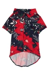 Nordstrom Moonlight Eco Pet Pajamas In Navy Peacoat Party Poinsettia