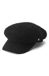 Helen Kaminski Vicky Bouclé Wool-blend Baker Boy Cap In Black