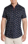 JOHNNY BIGG REMY CLASSIC FIT FLORAL SHORT SLEEVE STRETCH BUTTON-DOWN SHIRT