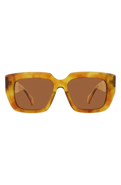 Banbe The Irina Square Sunglasses In Honey Tort-brown