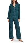 Eberjey Gisele Print Jersey Knit Pajamas In Forest Foil Evergreen/ Ivory
