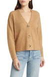 Madewell Cameron Ribbed Crop Cardigan In Heather Ash