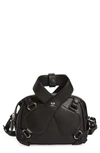 Courrèges Loop Leather Crossbody Bag In Black