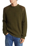 Peregrine Field Wool Sweater In Olive