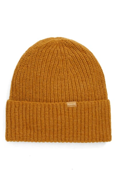 Madewell Cuffed Beanie In Heather Vintage Gold
