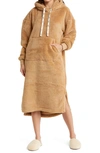 Ugg Winola Oversize Hooded High Pile Fleece Nightgown In Live Oak