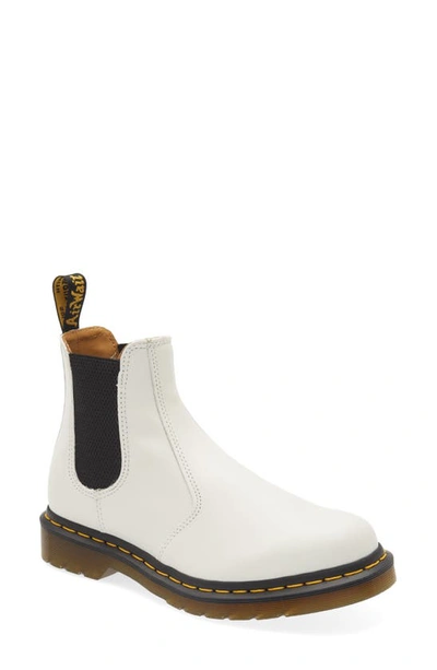 Dr. Martens' 2976 Quad Chelsea Boot In White Smooth Leather
