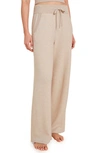 Eberjey Recycled Wide-leg Sweater Pants In Oat